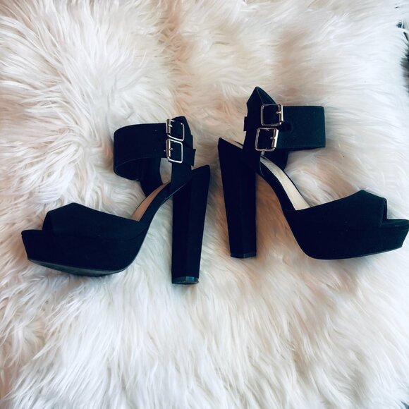 Platform Babydoll Shoes with Velvety Finish Size 6 - Picture 6 of 8